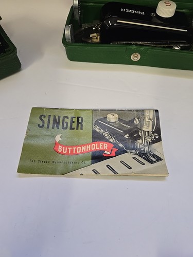 Singer Buttonholer Vintage 160506 Sewing Attachment W654321N Templates Case - Picture 3 of 11