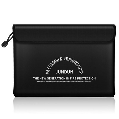 JUNDUN Fireproof Document Bag with 5200 Heat Insulated 14.0x10.4 Waterproof and