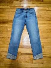 7 for all Mankind The Ankle Skinny with Pearl Beaded Bottoms