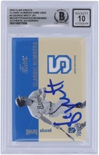 George Brett Royals Signed '03 Fleer Flair Greats Classic Numbers GB BAS 10 Card