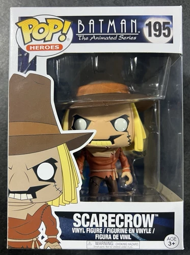 Funko Pop! Heroes - Batman the Animated Series - Scarecrow #195 * Damaged Box *