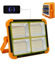 Solar Portable Camping Light with Stand, 100W 12000Mah Battery Rechargeable