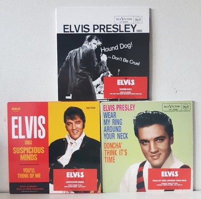 Elvis Presley x 3 Limited Edition CD Single's - Suspicious Minds, Hound Dog +