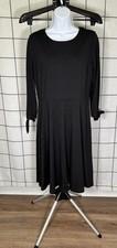 LOFT Women's Black Dress Tie Cuff Sleeve Polyester Blend Size 6