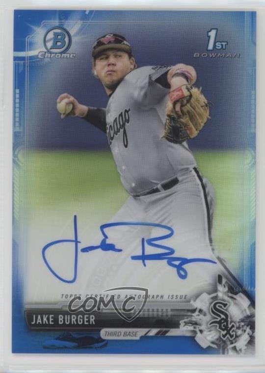 2017 Bowman Draft Chrome Pick Blue Refractor 65/150 Jake Burger #CDA-JB Auto 1q7