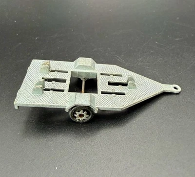 Vintage Majorette MOTORCYCLE TRAILER made in France No Bikes 1/64 Scale Silver - Image 1 of 4