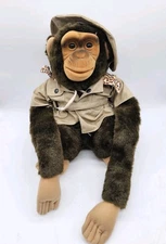 Baby Boy Chimpanzee Monkey Puppet Jungle Explorer Hosung Rainforest Cafe Vtg 