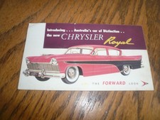 Chrysler Royal The Forward Look Postcard - Vintage Chrysler Royal The Forward Look Postcard - Vintage