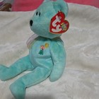 Ty Beanie Babies Ariel Bear Plush Teal/Blue w/ Hang Tag Vintage 1999 Age 3+ — photo 3