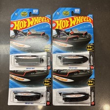 HOT WHEELS 107 BLACK 1966 BATMAN BAT BOAT LOT OF 4 