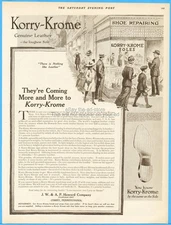 1919 Korry Krome Leather Soles Shoe Repair J.W. & A.P. Howard Corry PA Print Ad