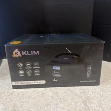 KLIM CD  Cassette Tape Player, Bluetooth CD Boombox, AM/FM Radio, No Remote