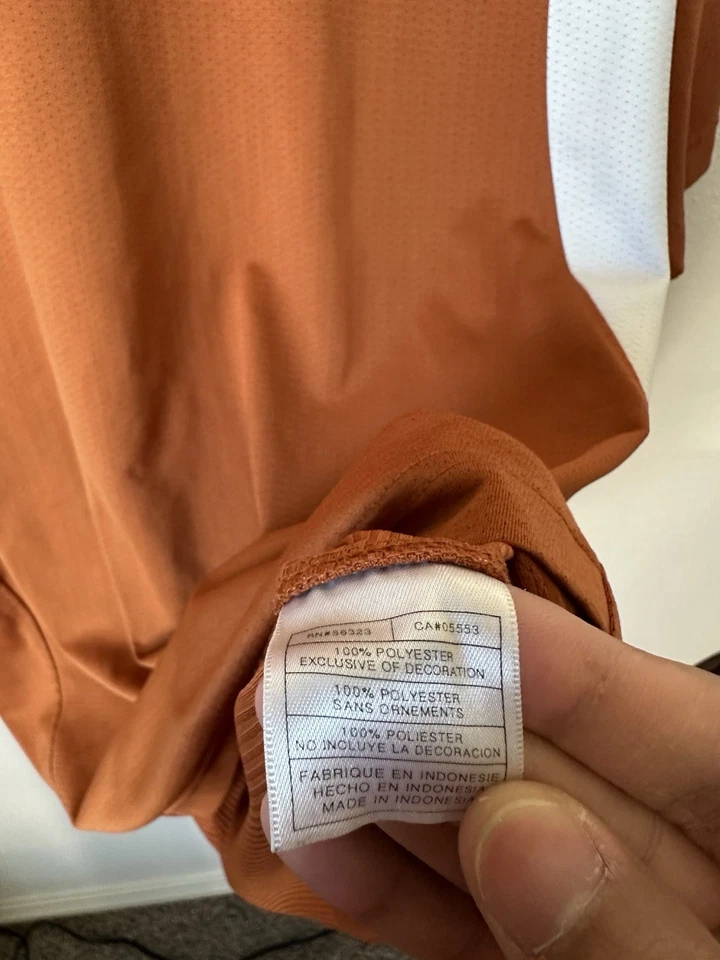 Swoosh vintage Nike Team Texas Longhorns cuadros centrales talla mediana bonito universitario Foto 3 de 4