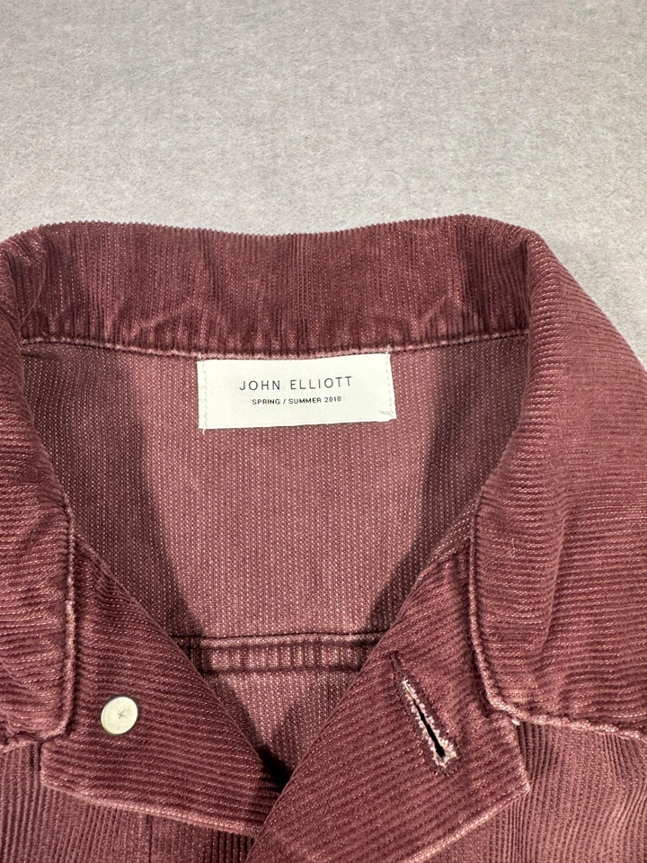 Chaqueta John Elliott Para Hombre Talla 1 Pequeña Granate Pana Camionero Hecha en Japón Foto 2 de 4