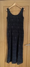 Windsmoor Dress UK 12 Black Fishtail Layered Sleeveless Textured Evening