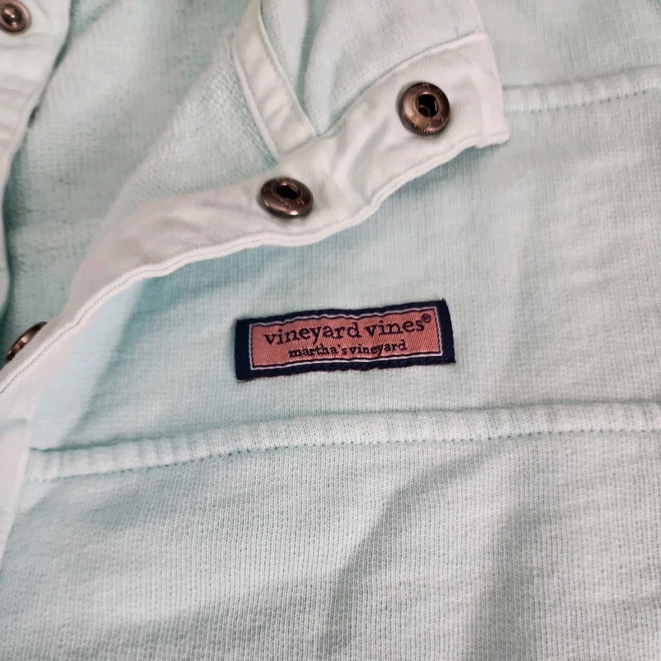 Mameluco de una pieza Vineyard Vines de tela de rizo azul menta verde para mujer talla pequeña” Foto 2 de 4