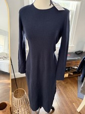 & other stories Wool Lyocell Navy Sweater Ribbed Dress Sz Medium New W And Tags