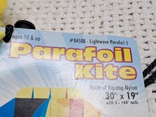 Brand New Parafoil Kite in string tied bag, Go Fly A Kite, Parafoil 30 x 19.