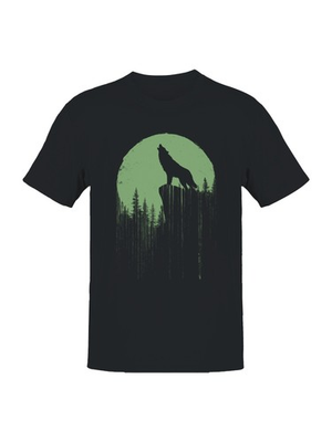 #ad Moonlit Howling Wolf Silhouette Men#x27;s T shirt $10.50