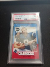 2001 Upper Deck Vintage HOF Star DREW BREES Rookie Football RC Card PSA 7 NM. rookie card picture