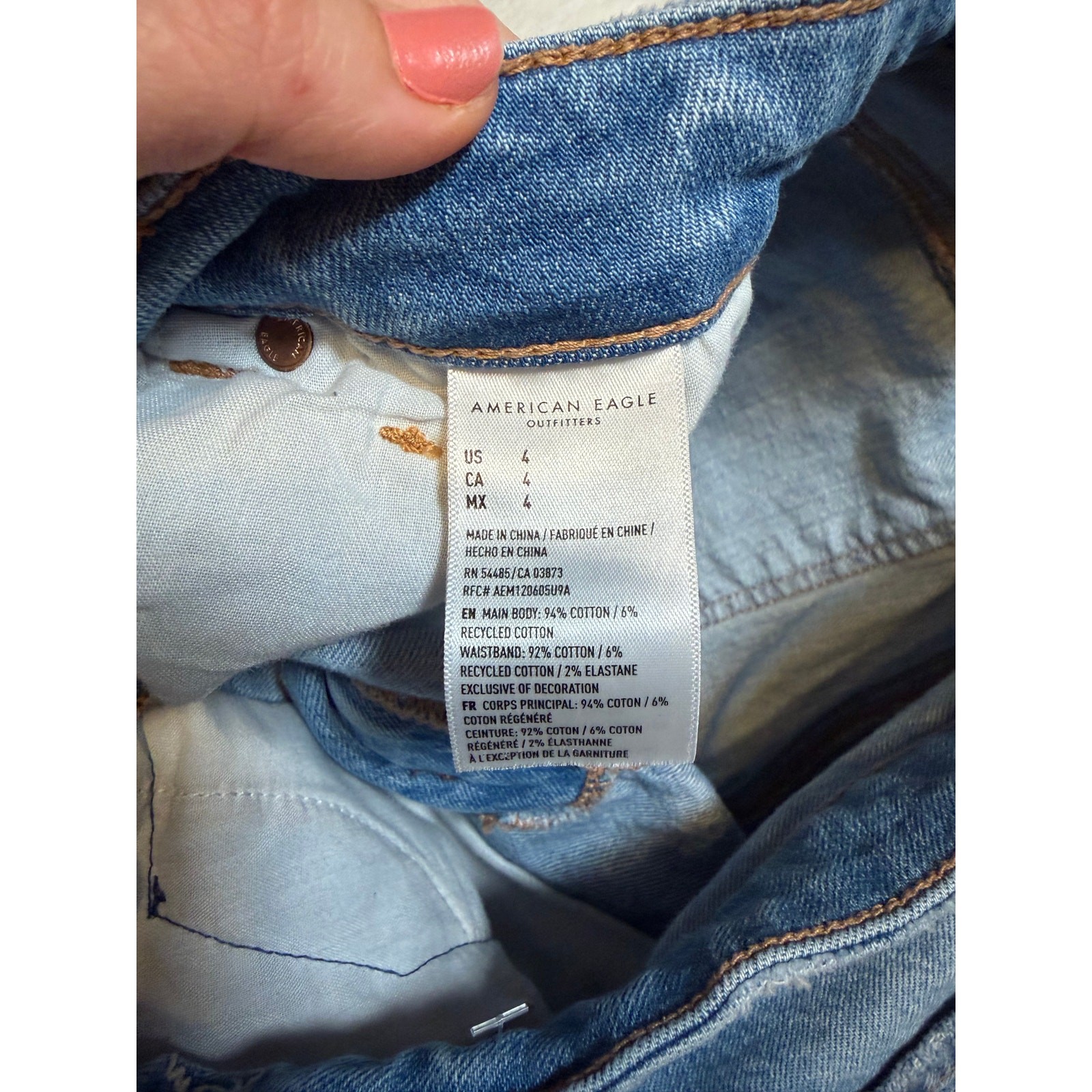 American Eagle Patchwork Colorblock Distressed Bo… - image 3