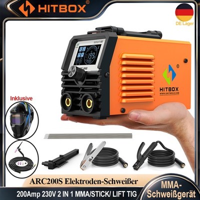 HITBOX 200A Mini STICK Schweißgerät 220V E-Hand MMA Schweißgerät Inverter IGBT