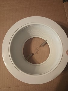6 ea. NOS Halo 6" White Plastic Tapered Coilex Baffle, White Self-Flange Ring
