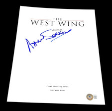 AARON SORKIN SIGNED AUTOGRAPH SCRIPT THE WEST WING BECKETT BAS AUTO COA D