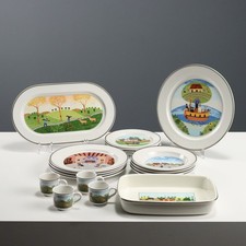 Servizio Piatti Villeroy & Boch Serie Design Naif Germania XX Secolo Originale