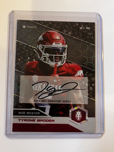 TYRONE BRODEN 2024 Onit Arkansas Razorbacks On Card Autograph /170 Auto