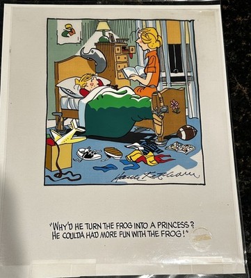 Frog And Princess Dennis the Menace Hand-Painted Cel Signed Hank Ketcham