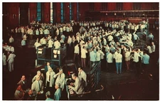 Trading Floor, Board of Trade Commodity Exchange, Working, Chicago, IL. 1958.