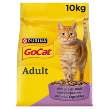 GO CAT Adult Dry Cat Food Chicken and Duck 10kg Pack 2.59 per kilo