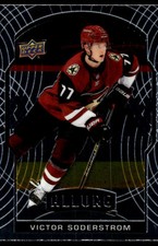 2020-21 Upper Deck Allure #90 Victor Soderstrom Arizona Coyotes Rookie Card. rookie card picture