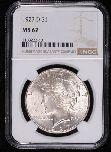 1927 D Peace Silver Dollar NGC MS-62