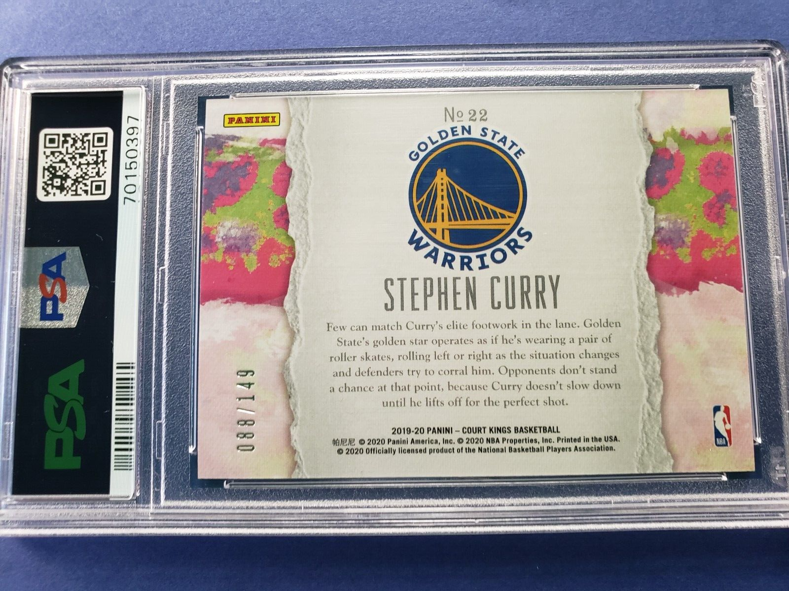 2019 Panini Court Kings Stephen Curry Points in the Paint Ruby /149 PSA 10  Nice!