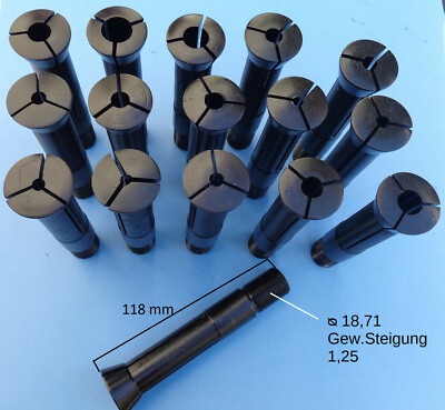 Spannzange Zugspannzange 17,5mm Typ 358E L=85 M21,1x1mm Boley Weiler Schaublin Spannzange Zugspannzange 17,5mm Typ 358E L=85 M21,1x1mm Boley Weiler Schaublin
