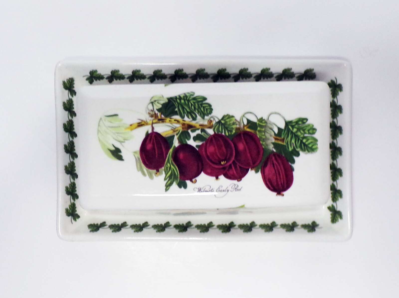 Portmeirion Pottery Pomona Covered Butter Dish Includes Under Tray eBay