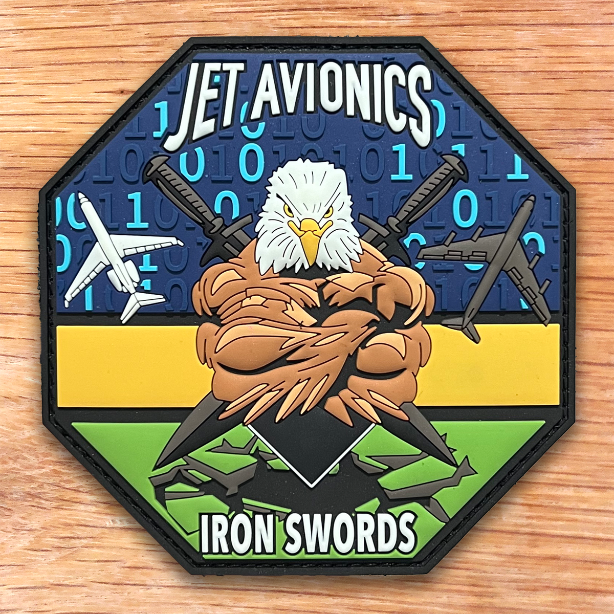 USAF 23d BS PVCパッチ ISRAEL AIR FORCE IRON SWORDS WAR JET AVIONICS DEVISION PVC