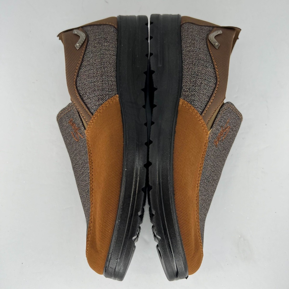 Mens Brown and Gray Breathable Casual Soft Soled Slip On  display picture 3