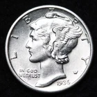 1936 Mercury Silver Dime AU FREE SHIPPING