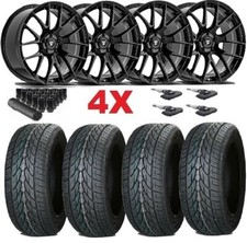 GLOSS BLACK WHEEL TIRE PACKAGE ALL SEASON 235 40 19 NEW 4 FIT OEM FACTORY