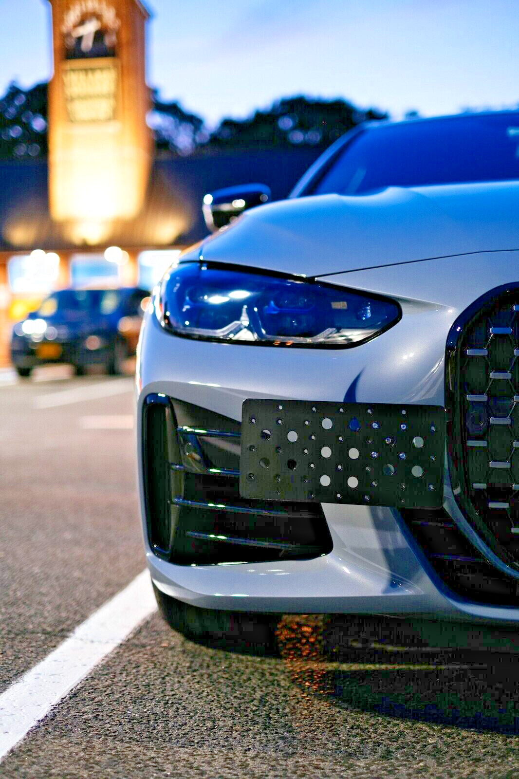 Front Bumper Tow Hook License Plate Mount Bracket Kit For BMW M4 2021