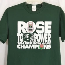 Michigan State Rose Bowl Shirt Men Large 2014 Spartans Rose To Power Champions