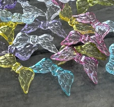 Mixed Angel Wings Plastic Acrylic Beads 50 Pcs