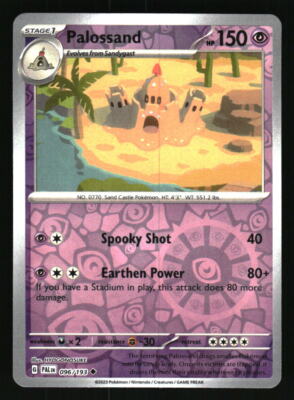2023 Pokemon Paldea Evolved # 96 Palossand Reverse Holo Uncommon