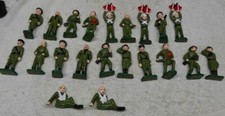 Lot of 21 - CAST IRON Soldiers -- Figures GREAT, painting BAD