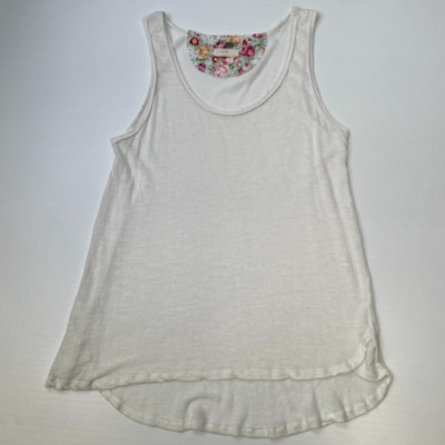 Cupio Blouse Women Large High Low Flare Sheer Sleeveless Shirt Boho Top Core Ni