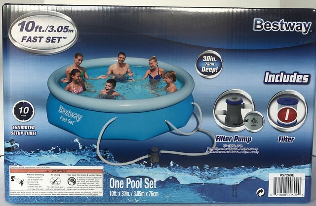 Bestway Fast Set 10 ft x 30 inch Swimming Pool Set for sale online | eBay