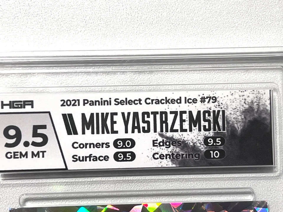 2021 Panini Select Cracked Ice #79, Mike Yastrzemski, HGA 9.5 (Gem Mint) - Image 3 of 4